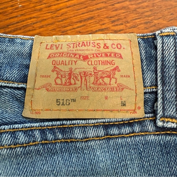 Levi’s 518 super low stretch bootcut dark wash jeans size 7M jr - Picture 8 of 8